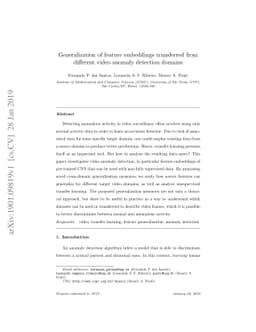 Generalization of feature embeddings transferred from different video
  anomaly detection domains