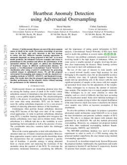 Heartbeat Anomaly Detection using Adversarial Oversampling