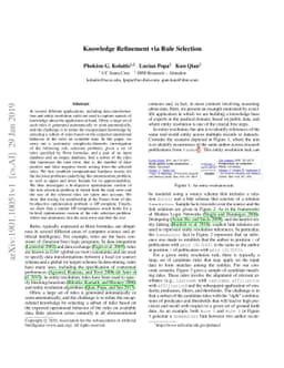 Knowledge Refinement via Rule Selection
