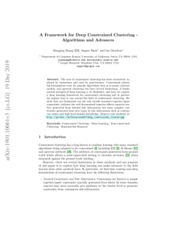 A Framework for Deep Constrained Clustering -- Algorithms and Advances