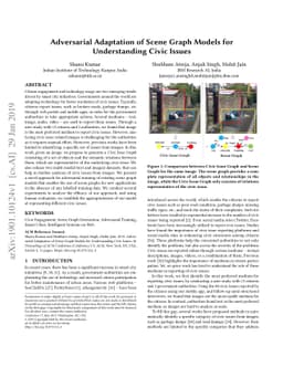 Adversarial Adaptation of Scene Graph Models for Understanding Civic
  Issues