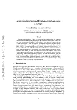 Approximating Spectral Clustering via Sampling: a Review