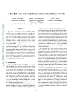 A Push-Pull Layer Improves Robustness of Convolutional Neural Networks