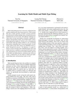 Learning for Multi-Model and Multi-Type Fitting