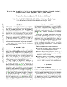 Time-Space tradeoff in deep learning models for crop classification on
  satellite multi-spectral image time series
