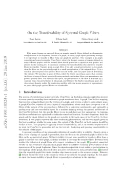On the Transferability of Spectral Graph Filters