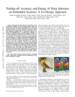 Trading-off Accuracy and Energy of Deep Inference on Embedded Systems: A
  Co-Design Approach