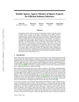 Doubly Sparse: Sparse Mixture of Sparse Experts for Efficient Softmax
  Inference