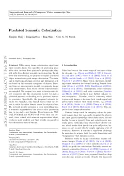 Pixelated Semantic Colorization