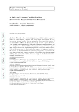 A Bad Arm Existence Checking Problem