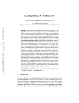 Learning to Clean: A GAN Perspective