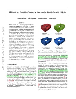 GEOMetrics: Exploiting Geometric Structure for Graph-Encoded Objects