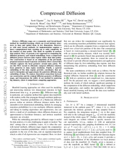 Compressed Diffusion
