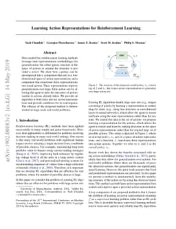 Learning Action Representations for Reinforcement Learning