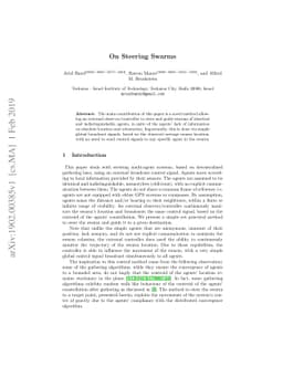 On Steering Swarms