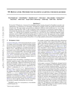 TF-Replicator: Distributed Machine Learning for Researchers