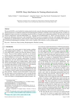 DANTE: Deep AlterNations for Training nEural networks