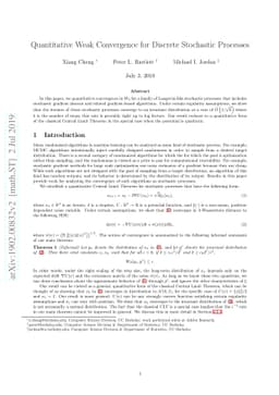 Quantitative Weak Convergence for Discrete Stochastic Processes