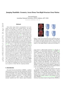 Jumping Manifolds: Geometry Aware Dense Non-Rigid Structure from Motion