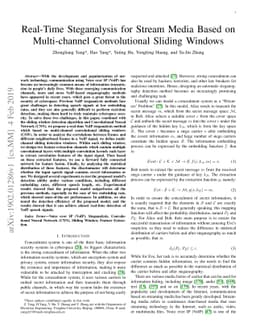 Real-Time Steganalysis for Stream Media Based on Multi-channel
  Convolutional Sliding Windows
