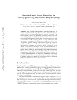 Disguised-Nets: Image Disguising for Privacy-preserving Outsourced Deep
  Learning