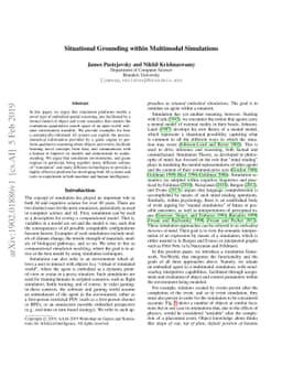Situational Grounding within Multimodal Simulations