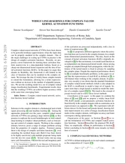 Widely Linear Kernels for Complex-Valued Kernel Activation Functions