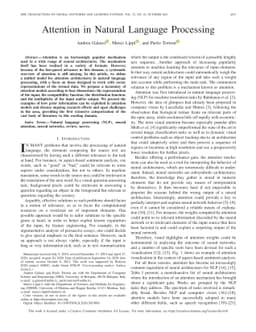 Attention in Natural Language Processing