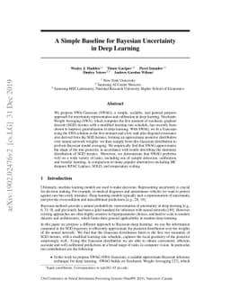 A Simple Baseline for Bayesian Uncertainty in Deep Learning
