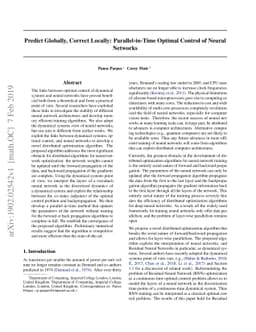 Predict Globally, Correct Locally: Parallel-in-Time Optimal Control of
  Neural Networks