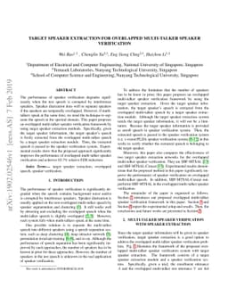 Target Speaker Extraction for Overlapped Multi-Talker Speaker
  Verification