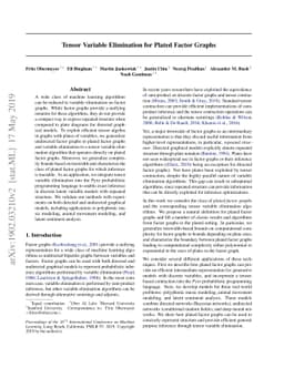 Tensor Variable Elimination for Plated Factor Graphs