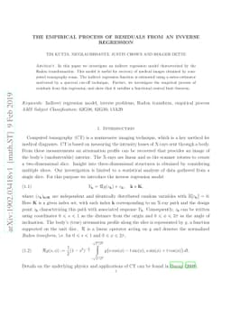 The empirical process of residuals from an inverse regression