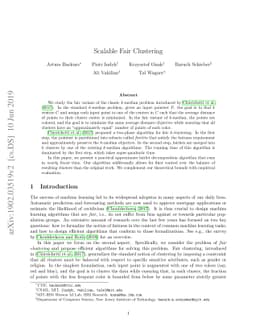 Scalable Fair Clustering