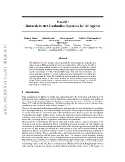 EvalAI: Towards Better Evaluation Systems for AI Agents