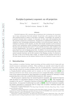 Kurdyka-Łojasiewicz exponent via inf-projection