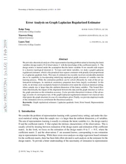 Error Analysis on Graph Laplacian Regularized Estimator