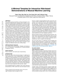 A Minimal Template for Interactive Web-based Demonstrations of Musical
  Machine Learning