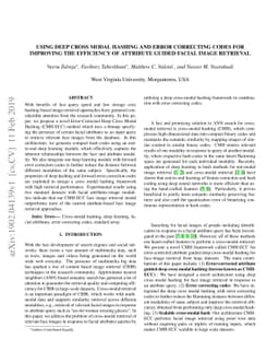 Using Deep Cross Modal Hashing and Error Correcting Codes for Improving
  the Efficiency of Attribute Guided Facial Image Retrieval