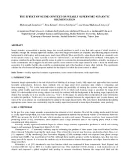 The effect of scene context on weakly supervised semantic segmentation