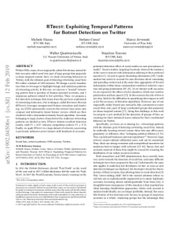 RTbust: Exploiting Temporal Patterns for Botnet Detection on Twitter