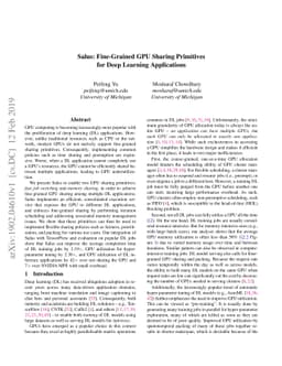 Salus: Fine-Grained GPU Sharing Primitives for Deep Learning
  Applications