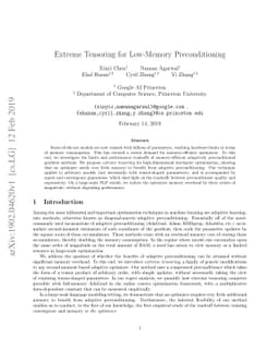 Extreme Tensoring for Low-Memory Preconditioning