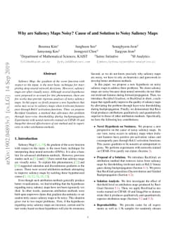 Why are Saliency Maps Noisy? Cause of and Solution to Noisy Saliency
  Maps