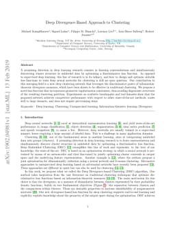 Deep Divergence-Based Approach to Clustering