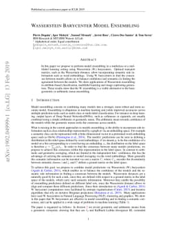 Wasserstein Barycenter Model Ensembling