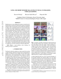 Long and Short Memory Balancing in Visual Co-Tracking using Q-Learning