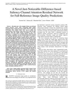 A Novel Just-Noticeable-Difference-based Saliency-Channel Attention
  Residual Network for Full-Reference Image Quality Predictions