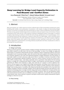 Deep Learning for Bridge Load Capacity Estimation in Post-Disaster and
  -Conflict Zones