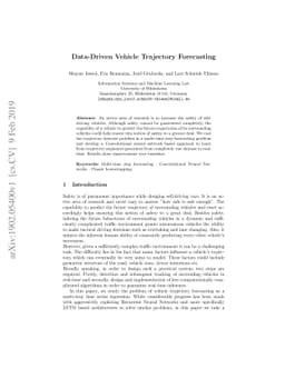 Data-Driven Vehicle Trajectory Forecasting